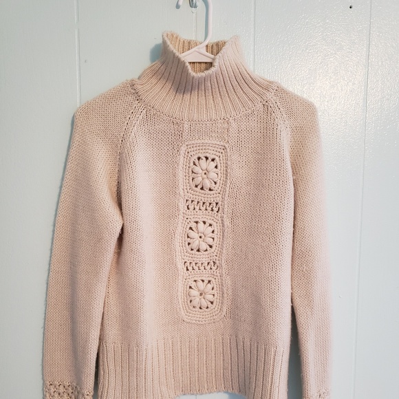 Anthropologie Sweaters - Anthropologie Turtle Neck Crop Sweater Small Hand